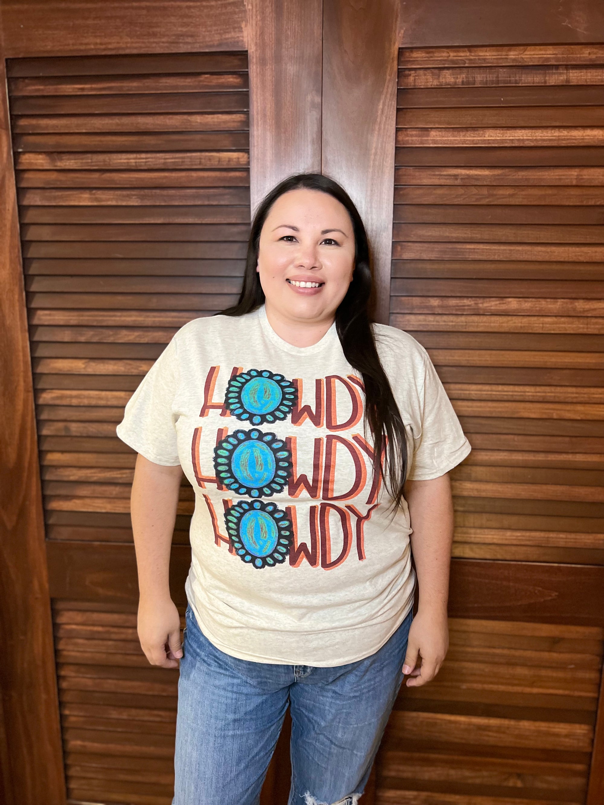 HOWDY TURQUOISE TEE