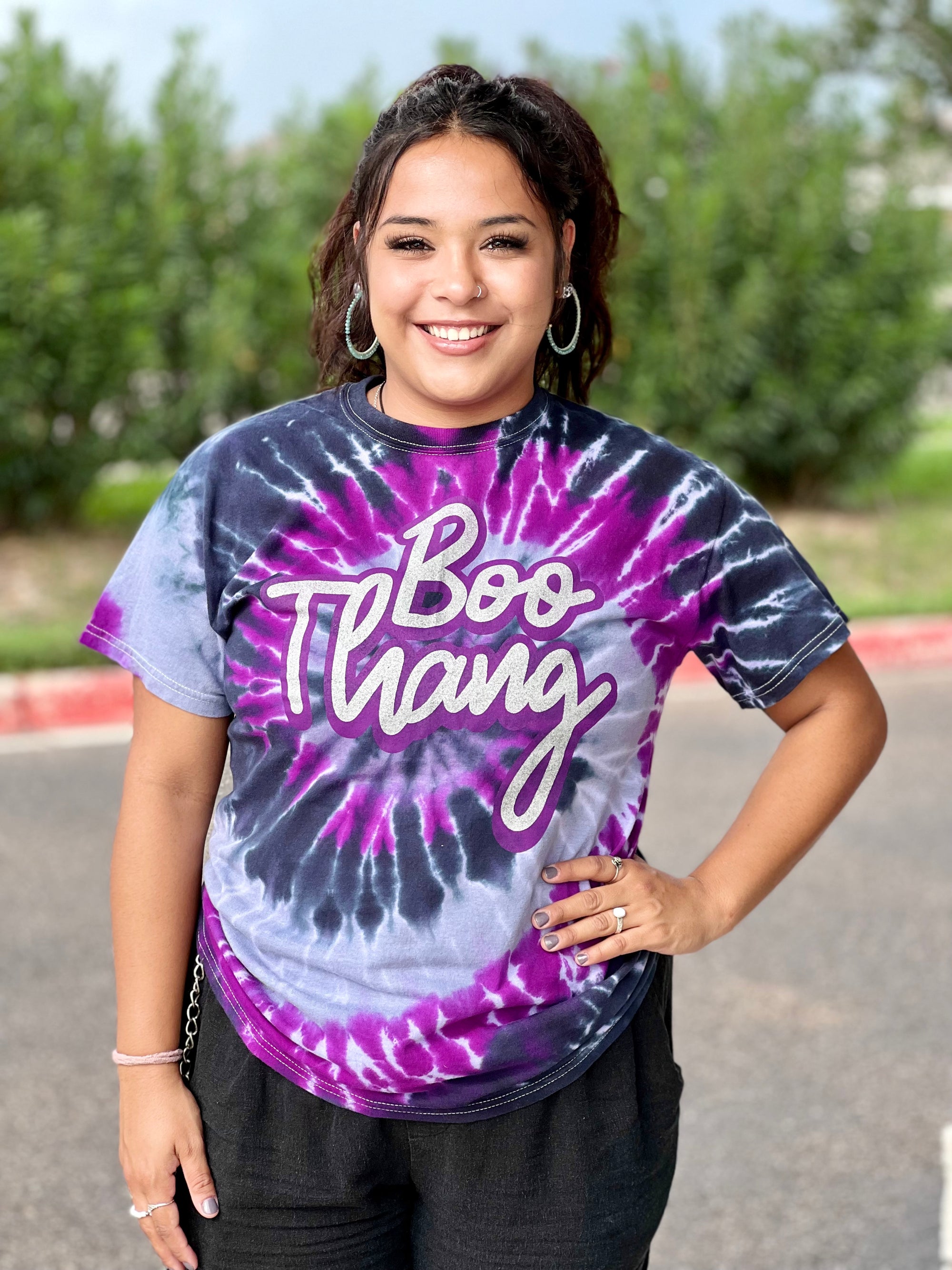 TIE DYE BOO THANG TEE