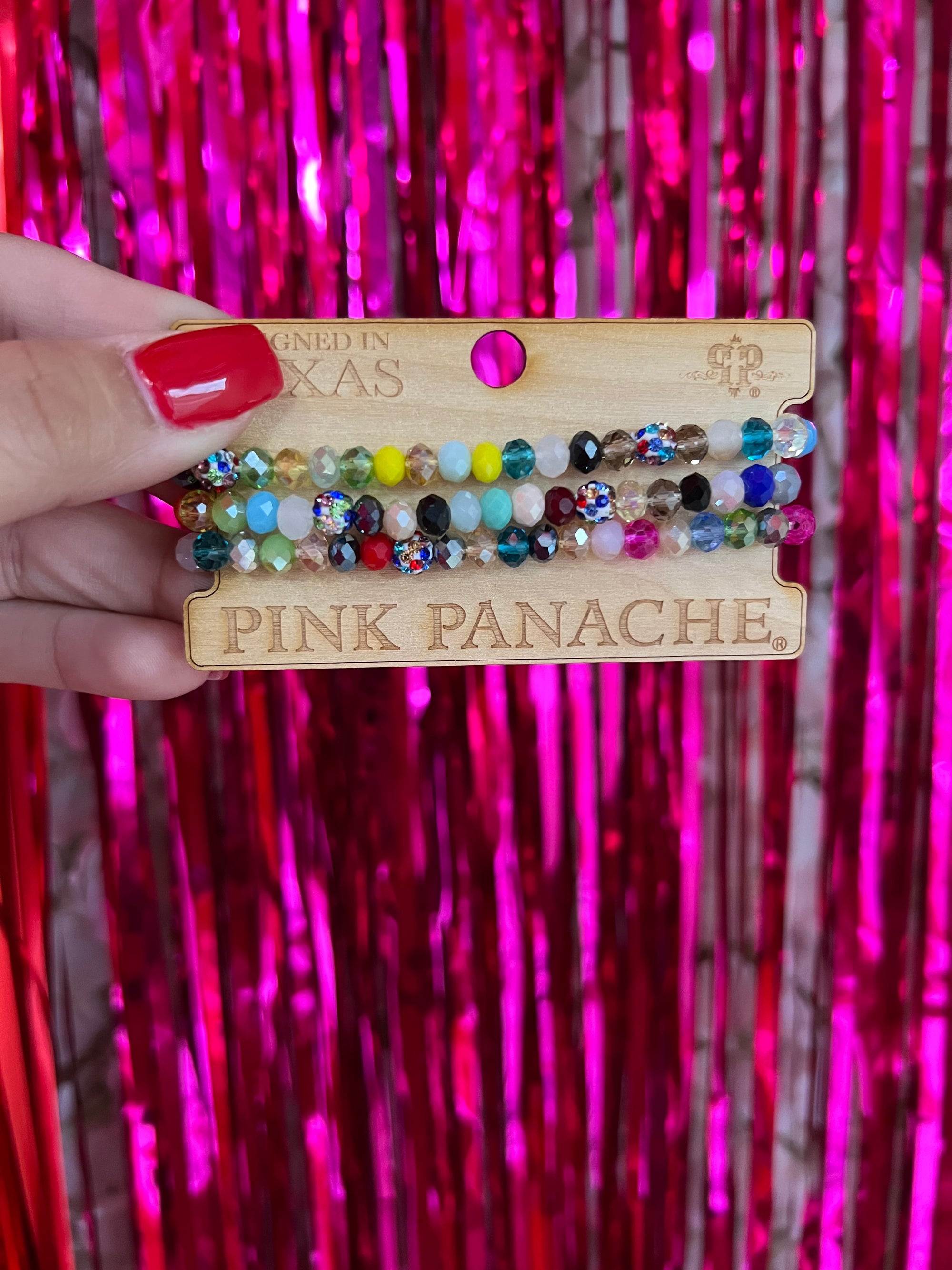 PINK PANACHE 3 SET MULTI BRACELET STACK