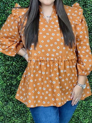 PUMPKIN DAISY TOP