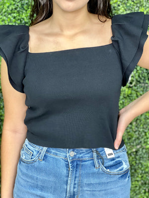 BLACK PUFF TOP