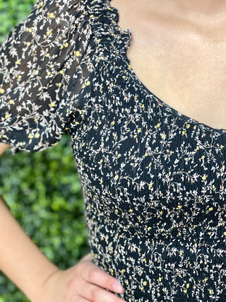 BLACK FLOWER TOP