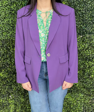 BOSS BABE PLUM BLAZER