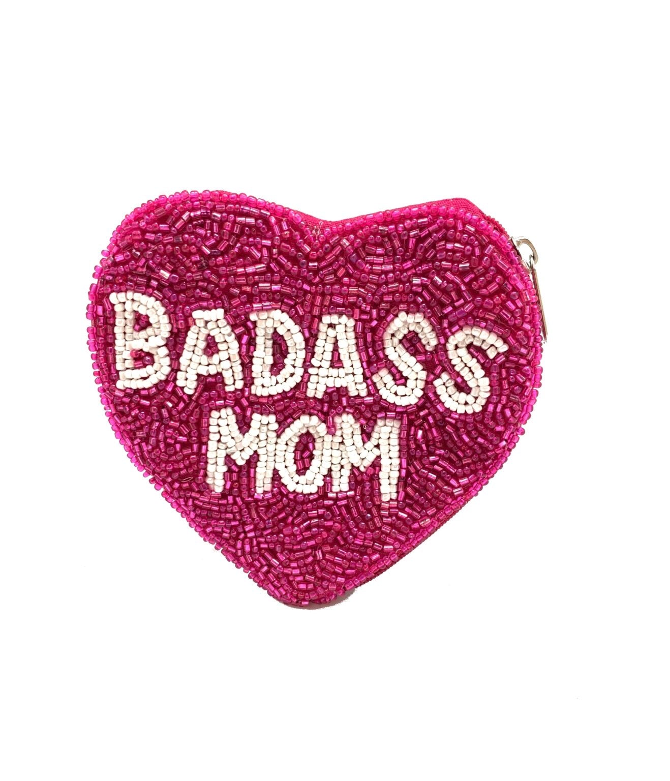 BADASS MOM FUCHSIA POUCH