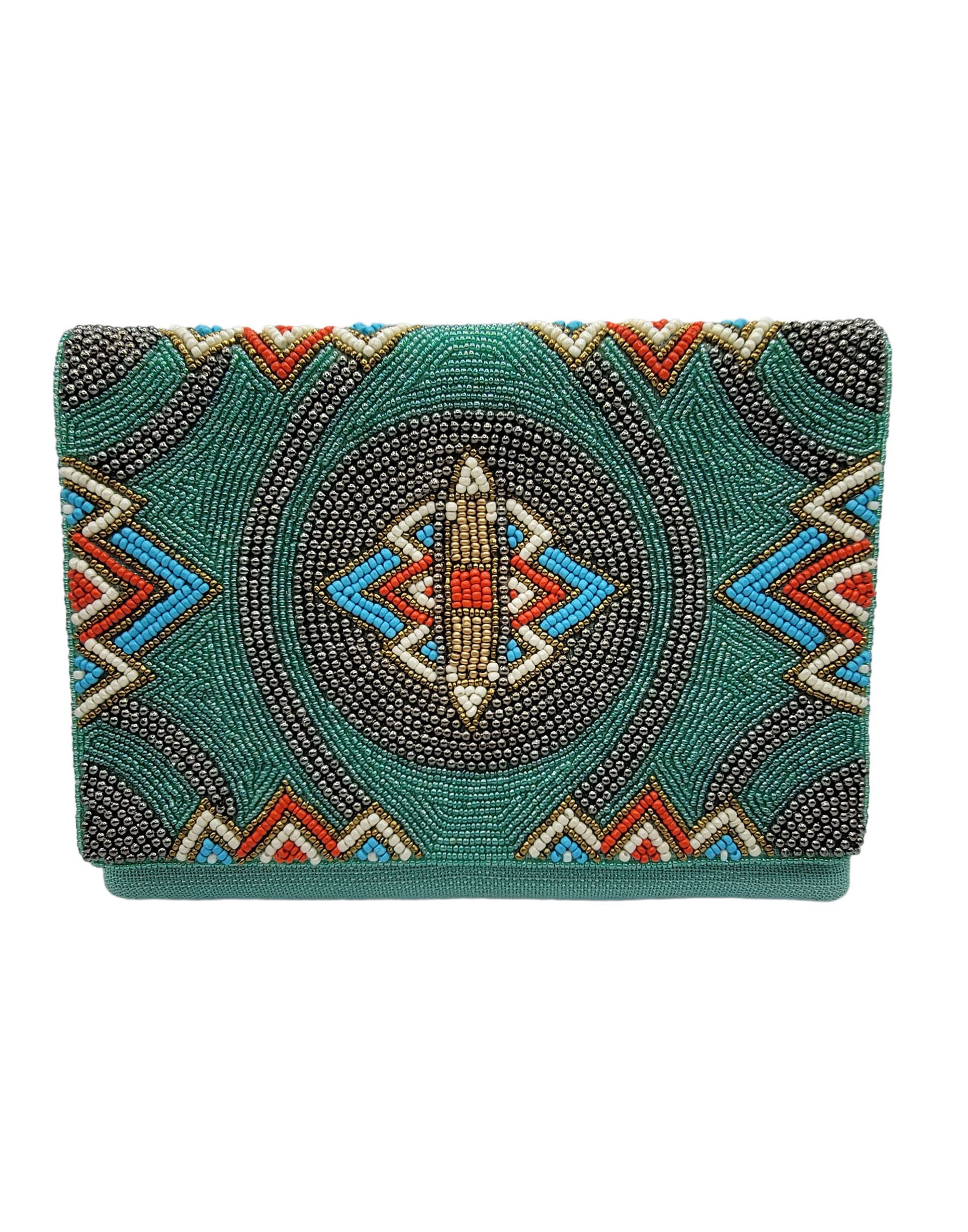 TURQUOISE AZTEC CLUTCH