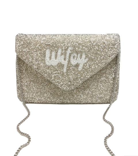 WIFEY BEADED BAG