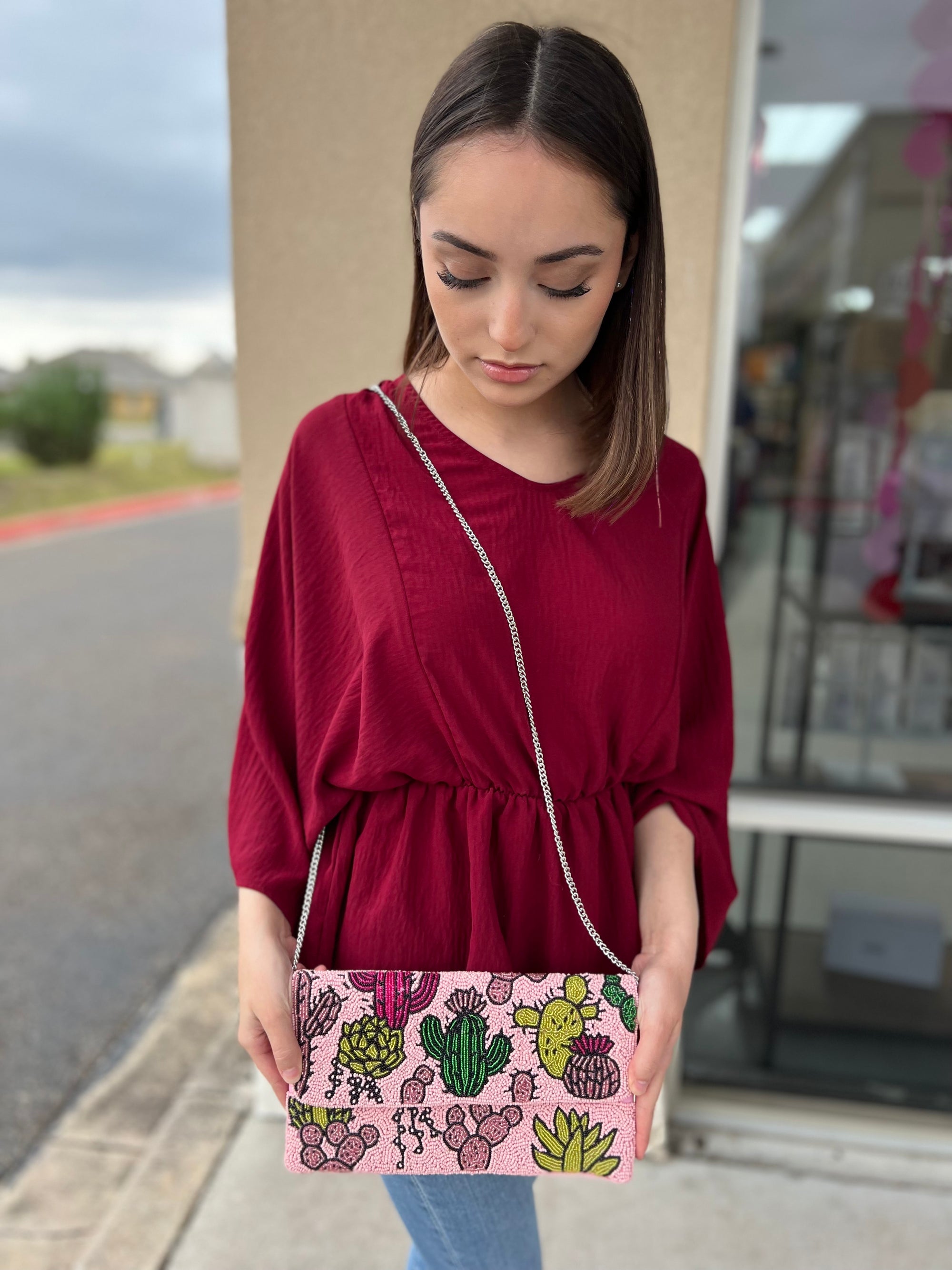 PINK CACTUS CLUTCH