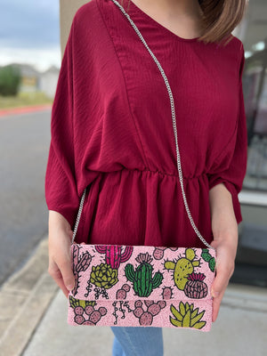 PINK CACTUS CLUTCH