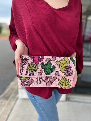 PINK CACTUS CLUTCH