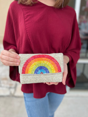 SILVER MINI RAINBOW BAG