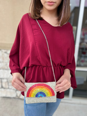 SILVER MINI RAINBOW BAG