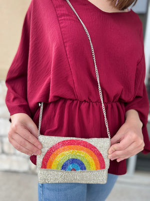 SILVER MINI RAINBOW BAG