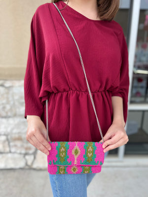 SMALL FUSCHIA CLUTCH