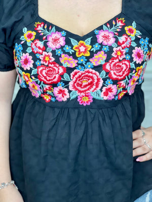 CHELSEA FLORAL BABYDOLL TOP