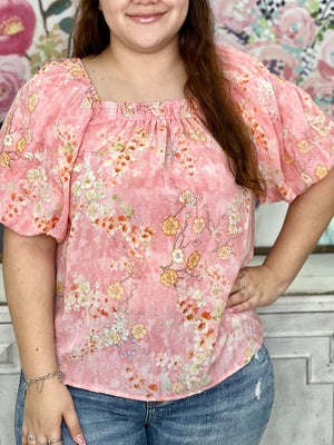 PINK GARDEN TOP