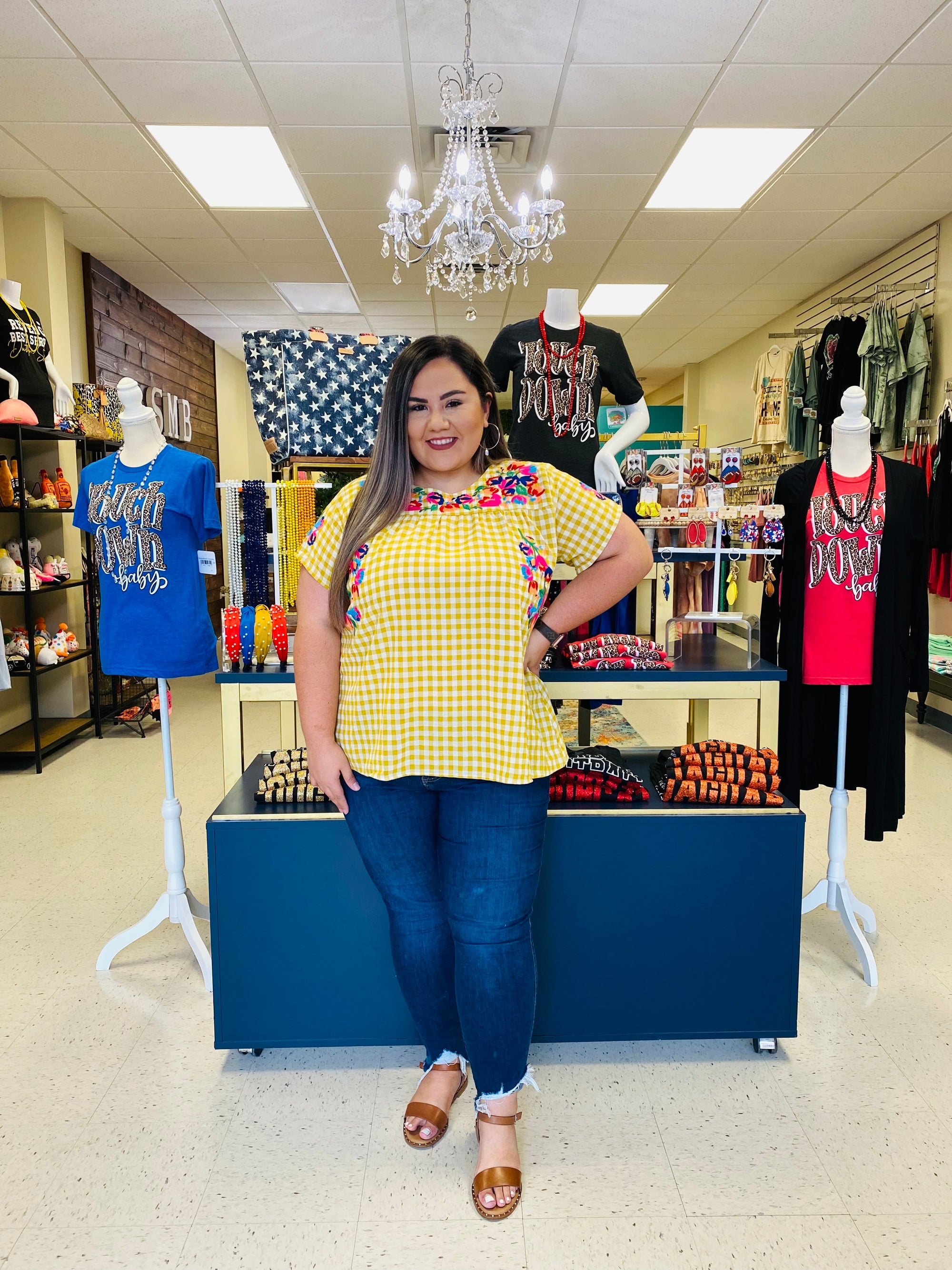 ISABEL YELLOW EMBROIDERY BLOUSE