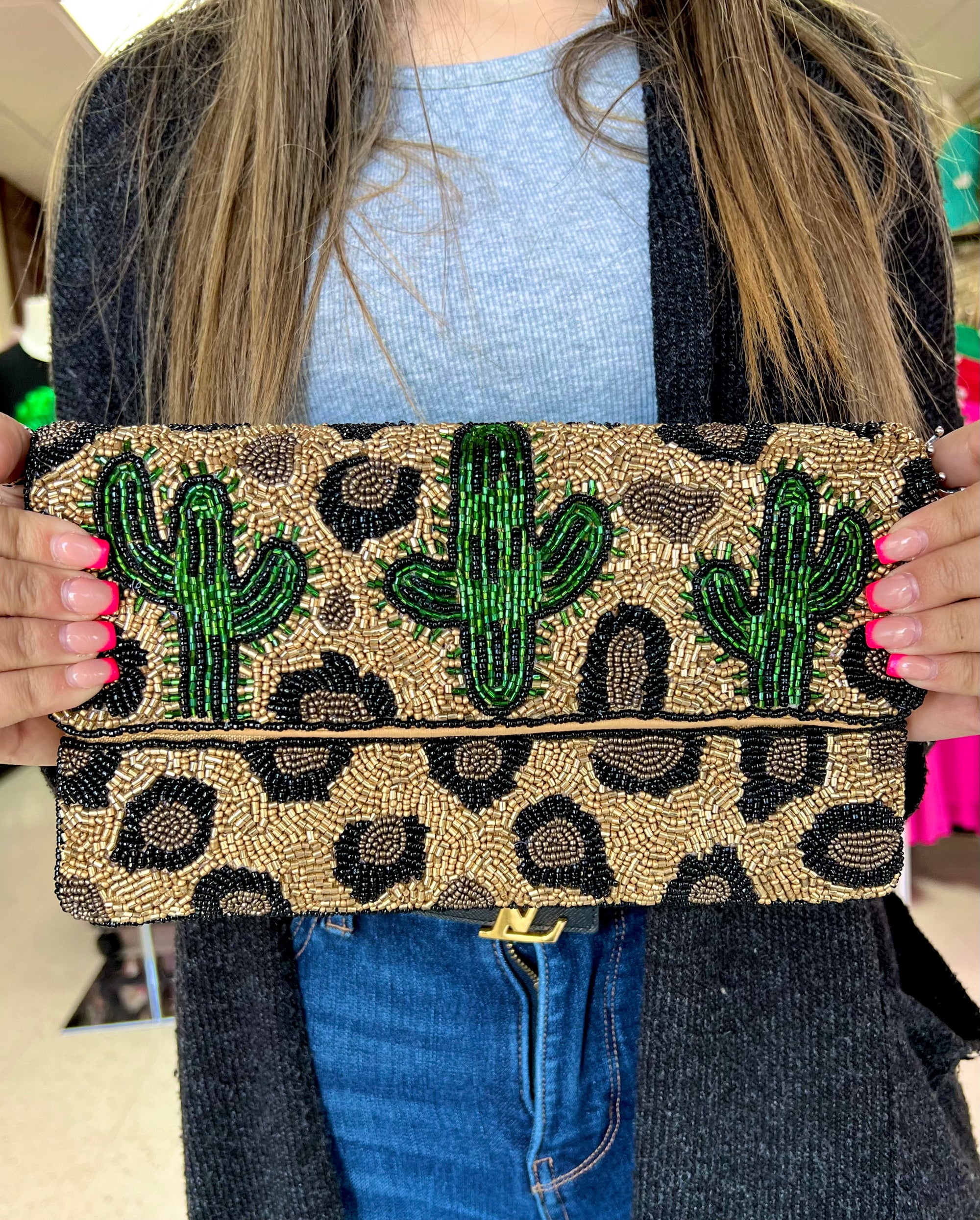 LEOPARD CACTUS CLUTCH