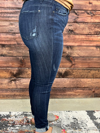 HANNAH CUFFED SKINNY JUDY BLUE JEANS