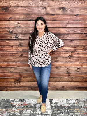 DEBORAH LEOPARD TOP