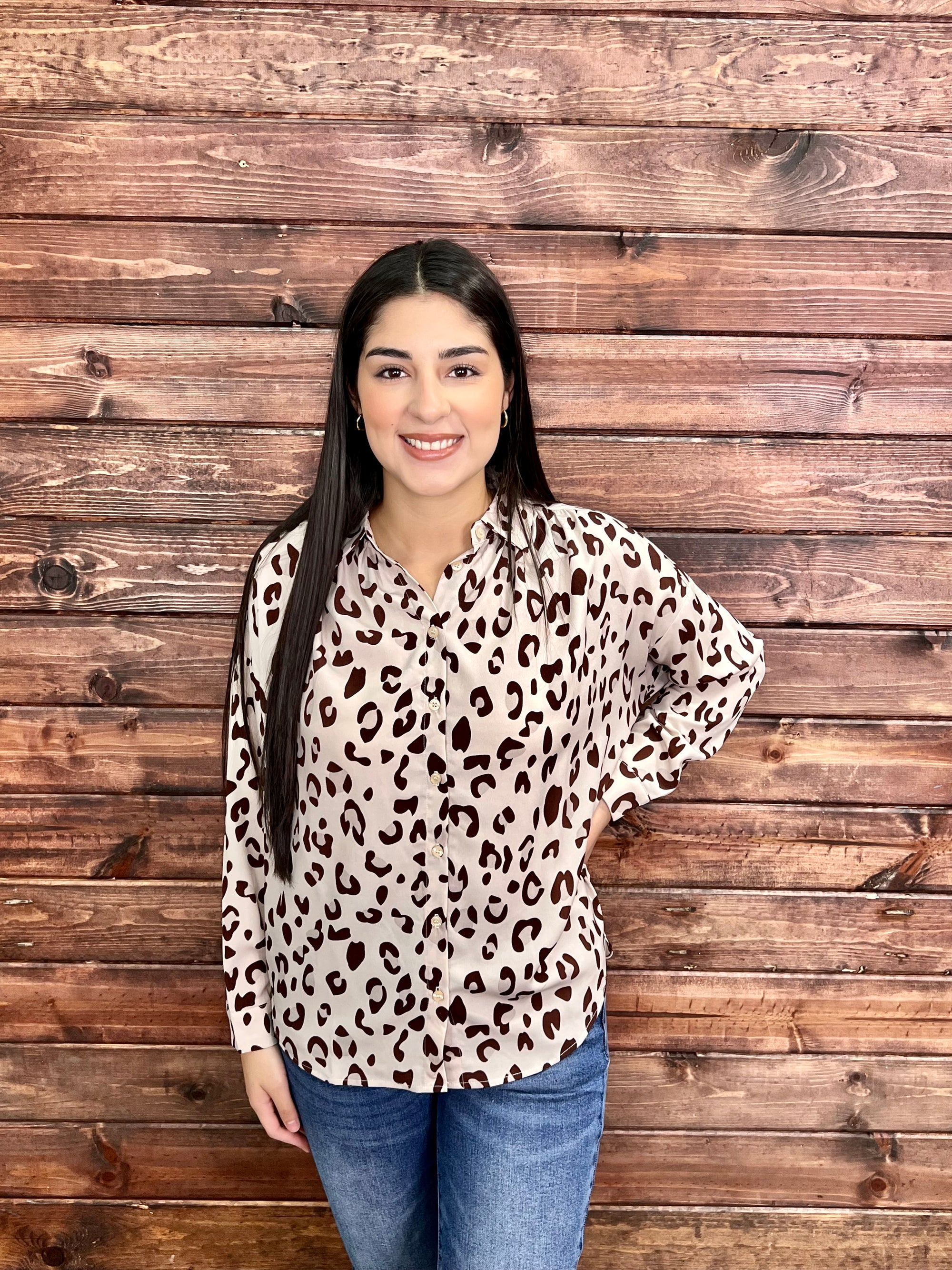 DEBORAH LEOPARD TOP