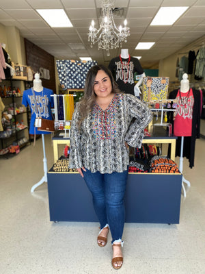 LORRAINE EMBROIDERY BLOUSE