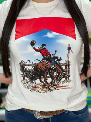 BUCKING COWBOY TEE