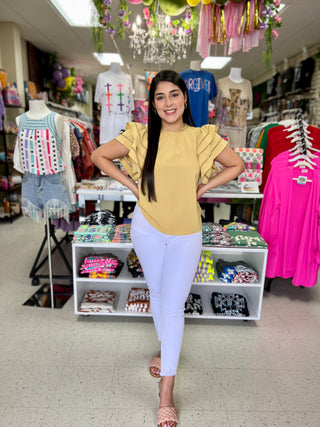 YELLOW BLOOMING TOP