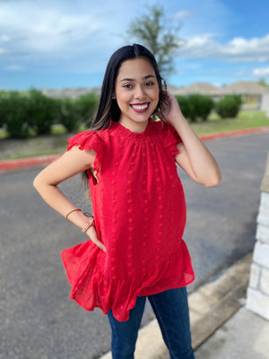 RUBY RED BLOUSE