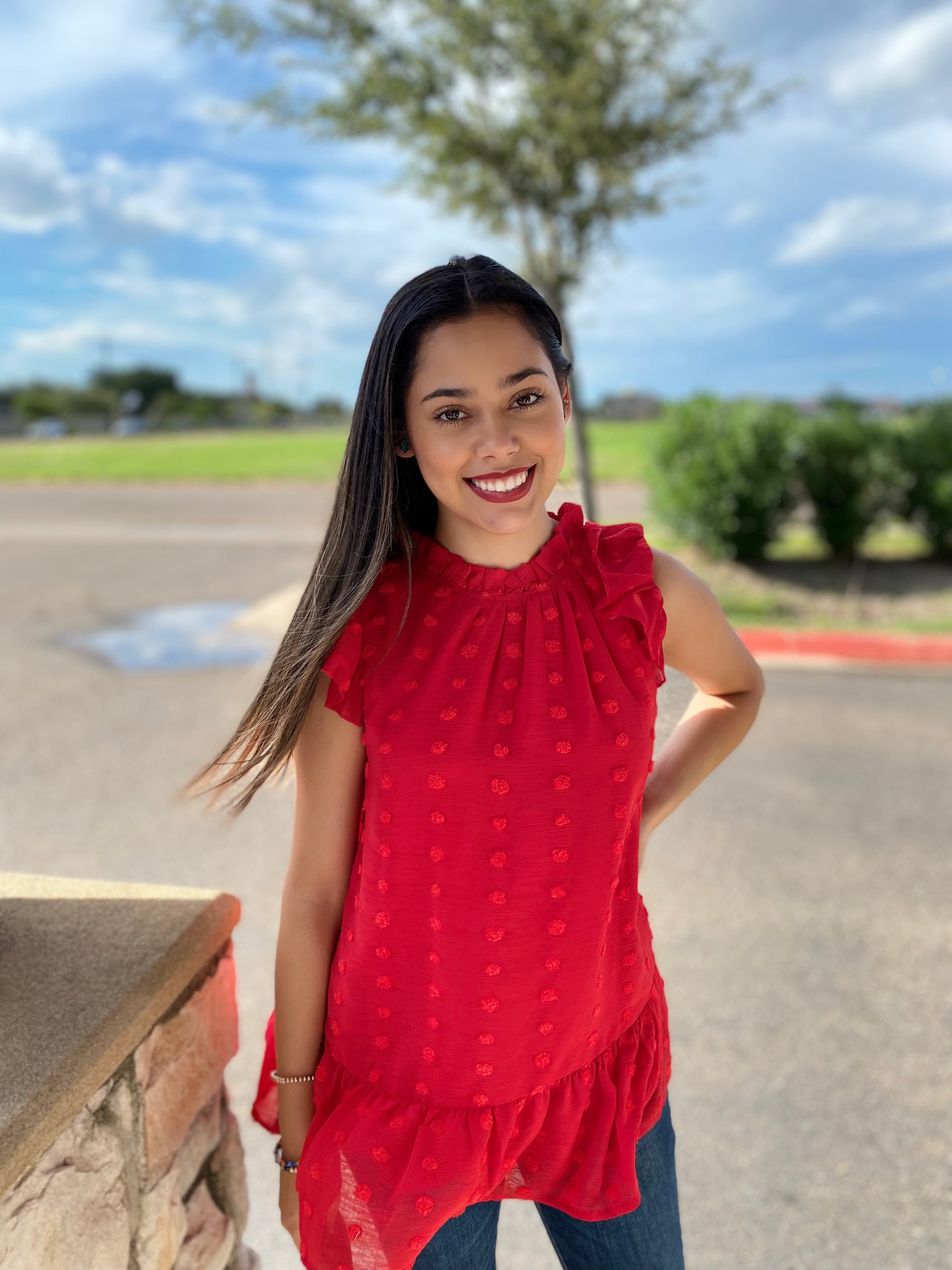 RUBY RED BLOUSE