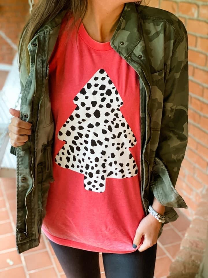 RED DALMATIAN TEE