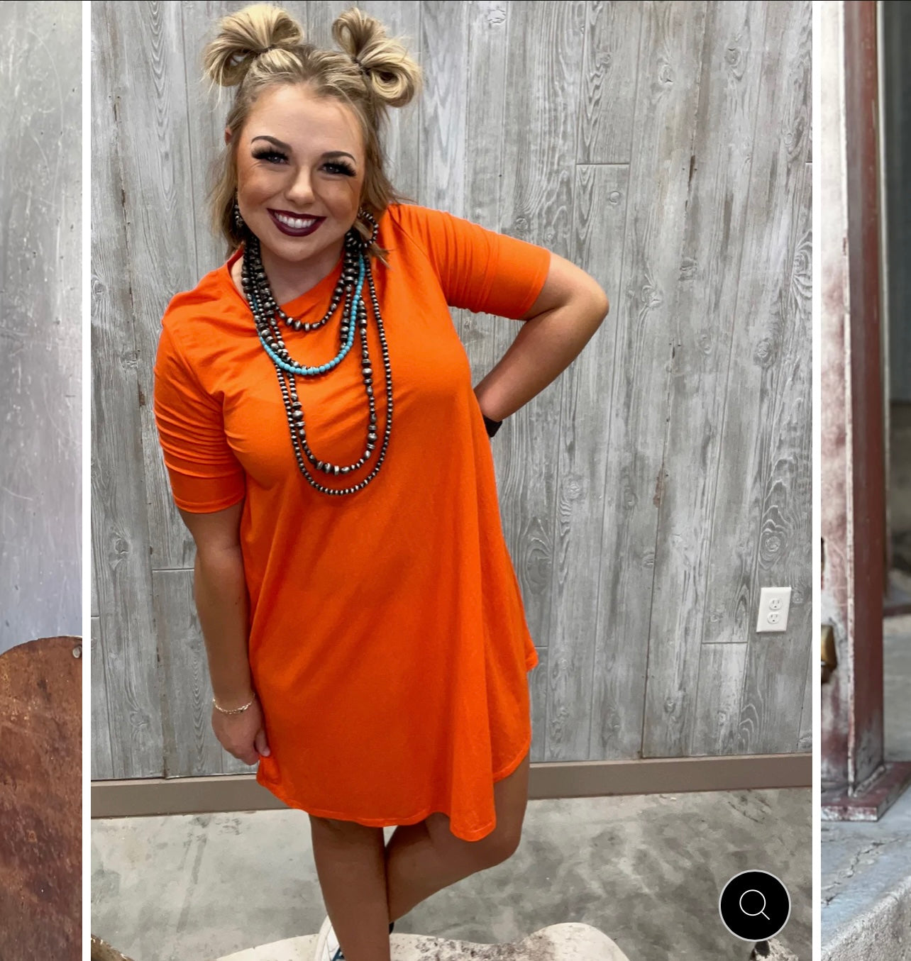 DOOR BUSTER TEXAS TRUE ORANGE TRACI DRESS