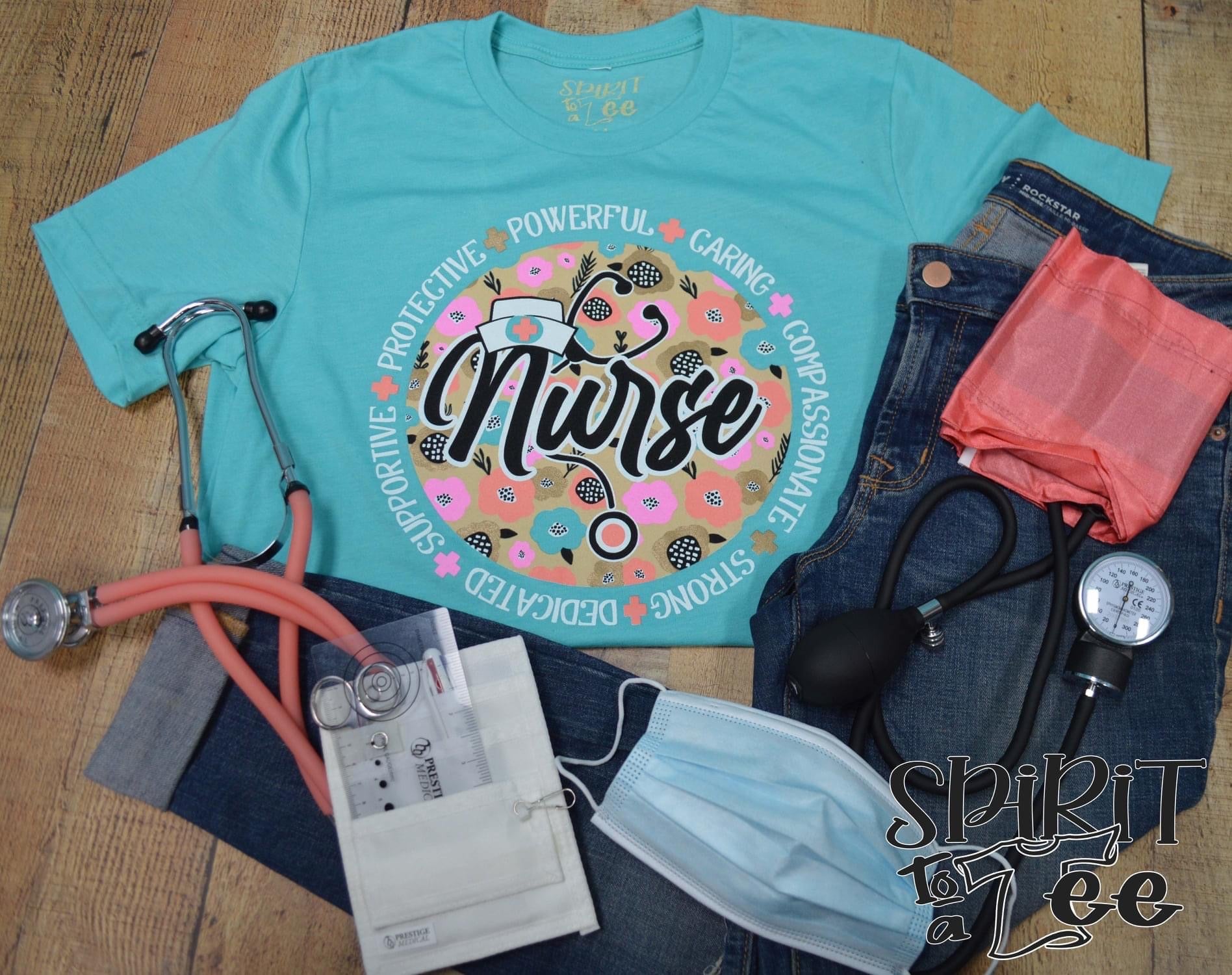 NURSE FLOWER TEE