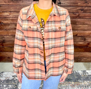 PEACHY PLAID SHACKET