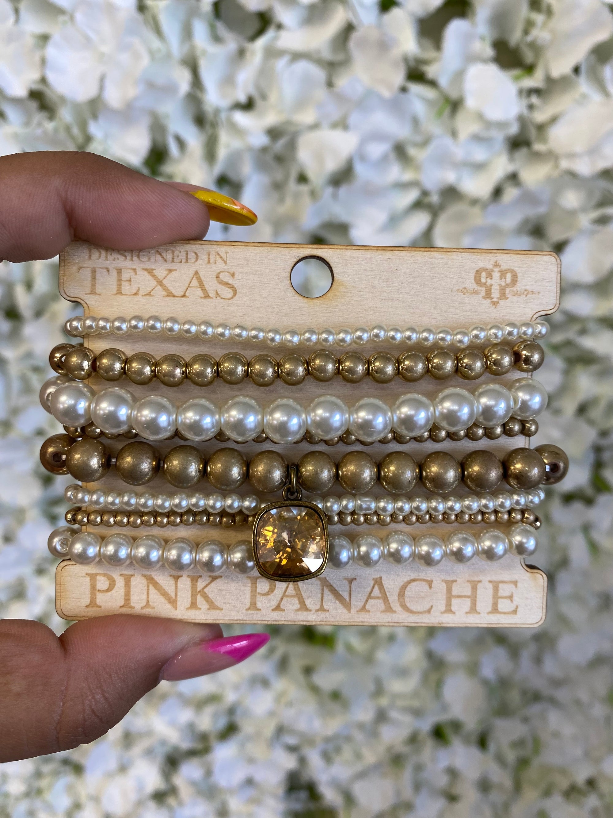 LAURA PINK PANACHE BRACELET SET