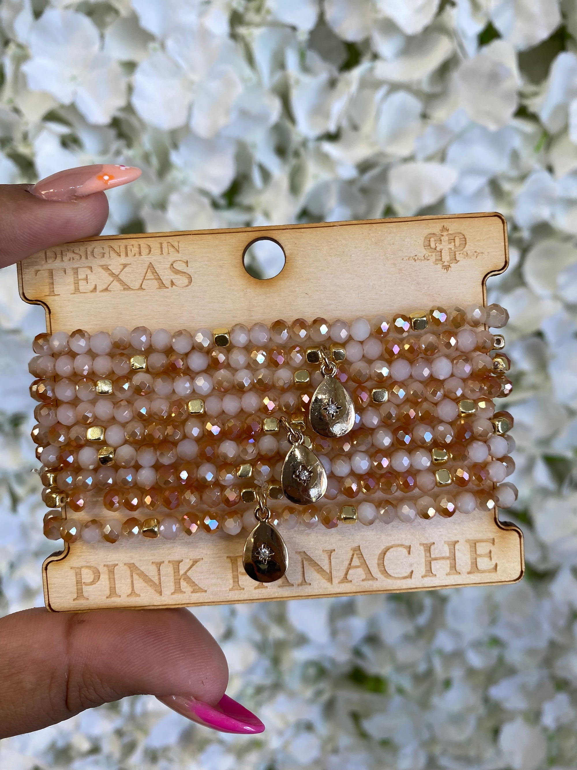 PEACHY PINK PANACHE BRACELET SET