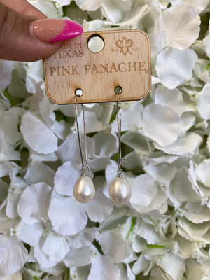 TATI PEARL PINK PANACHE DANGLES