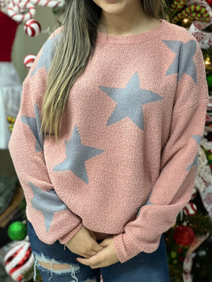 BLUSH STAR SWEATER