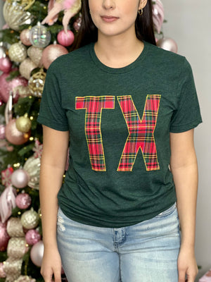 TARTAN TX EMERALD TEE