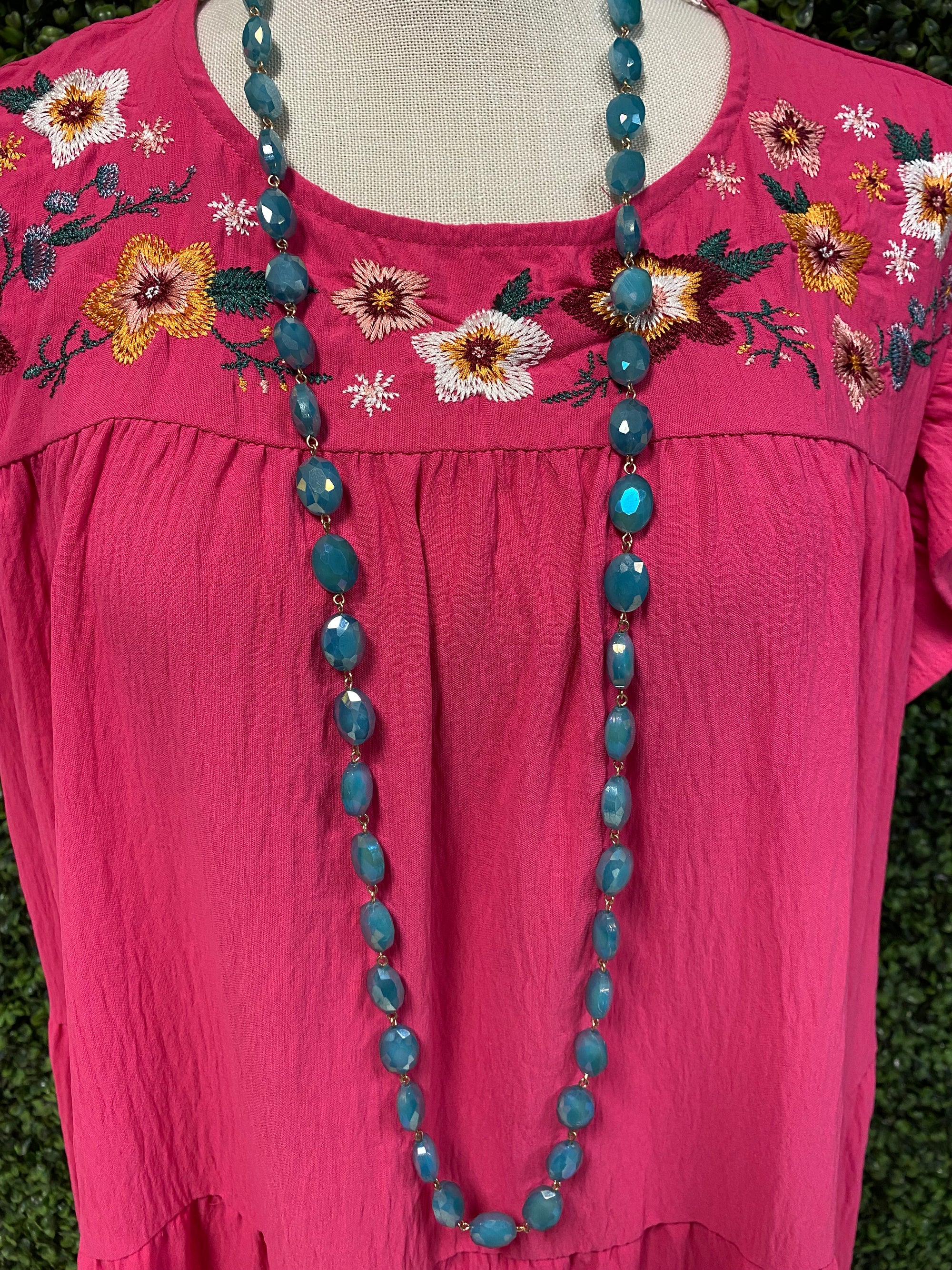 TIFFANY BLUE PINK PANACHE NECKLACE