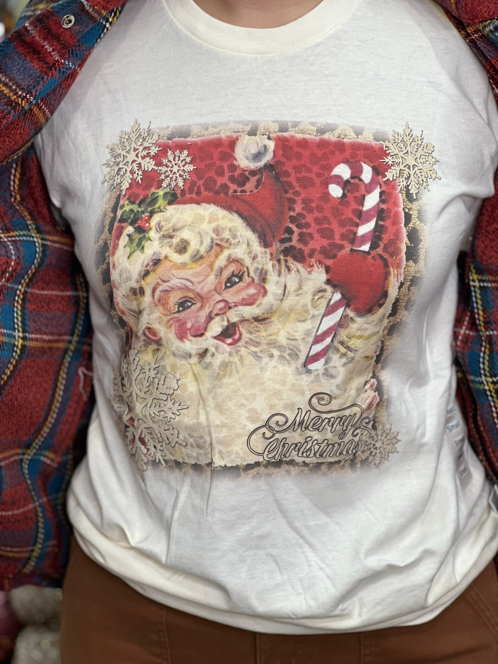 CANDY CANE SANTA TEE