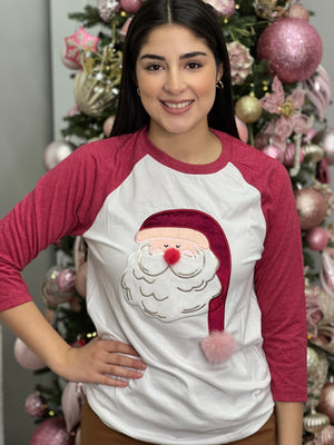 POMMED SANTA PATCH VINTAGE TEE