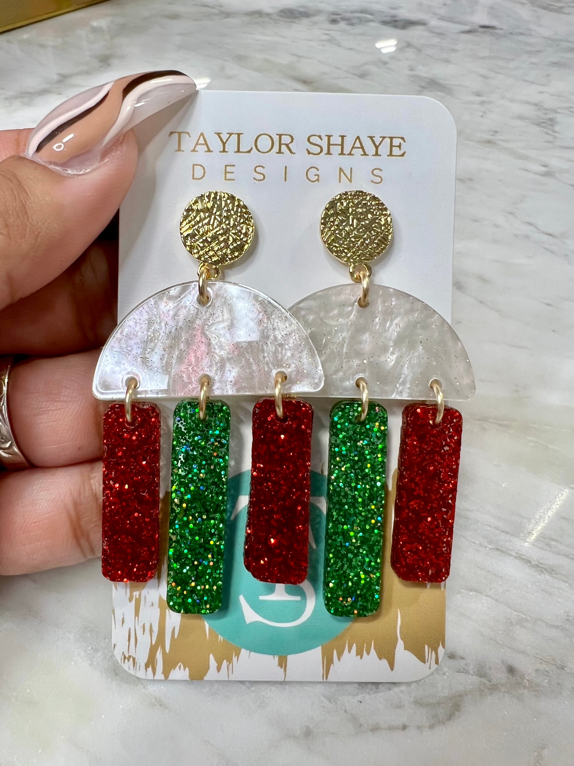 TAYLOR SHAYE MELODY ACRYLIC DROPS CHRISTMAS MIX