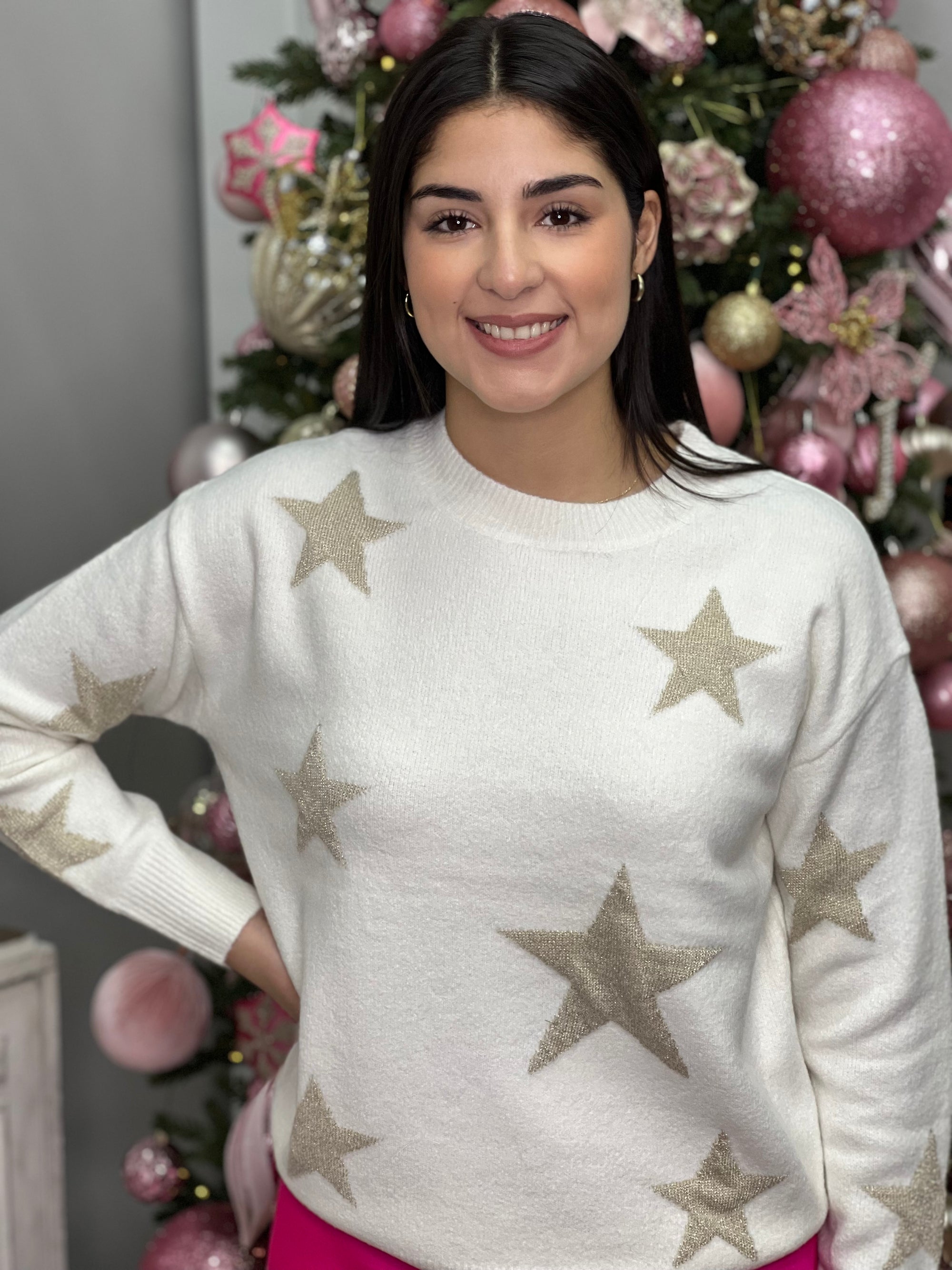 IVORY STAR SWEATER