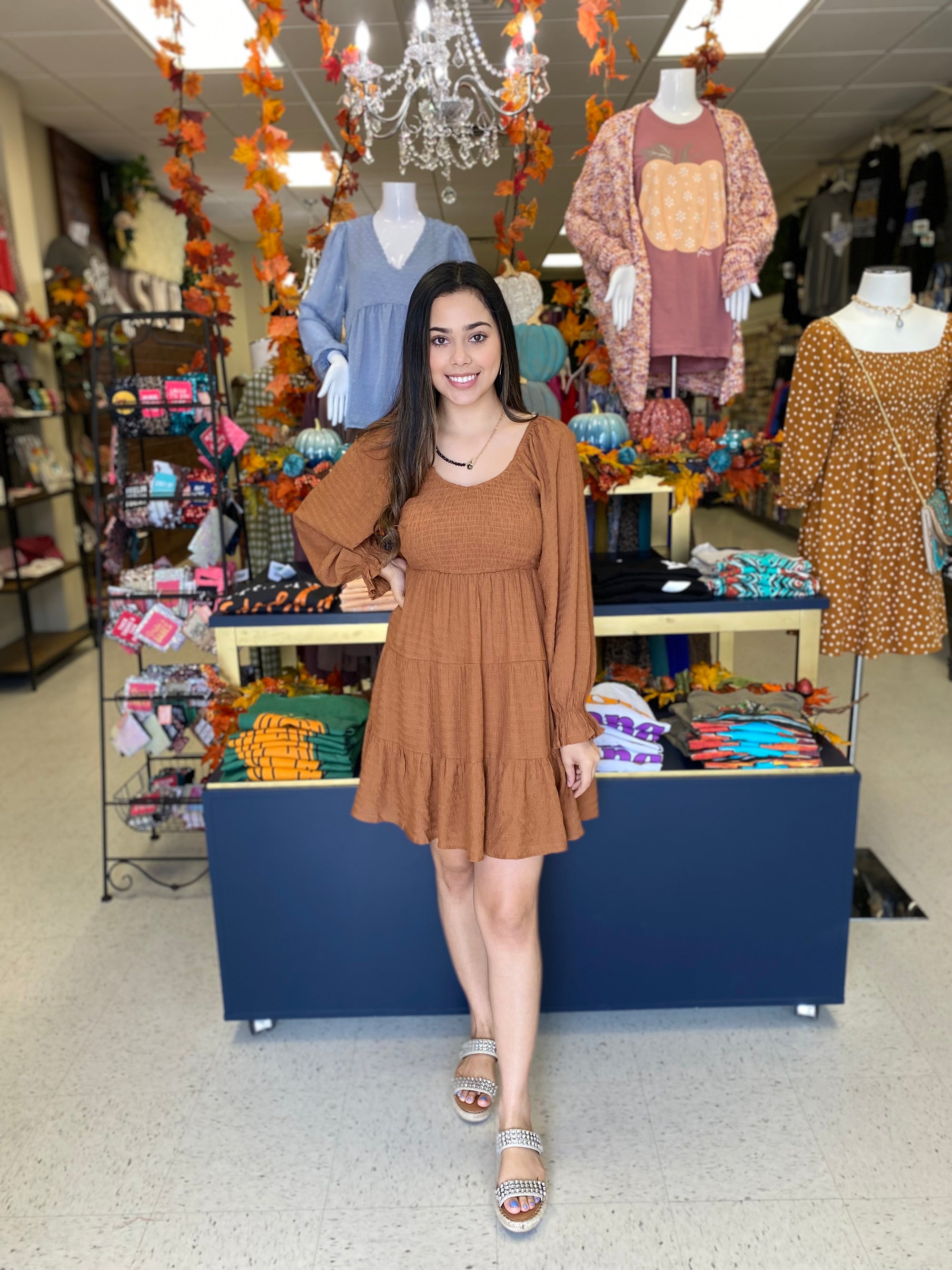 LEAH CAMEL DRESS