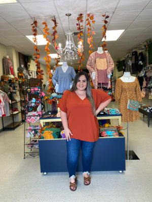 PUMPKIN RUST BLOUSE