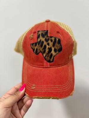 SWEET TEXAS TREASURE RED LEOPARD TX CAP