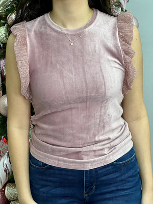 ANA BB PINK CORDUROY TOP