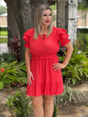 SPICY RUFFLE DRESS