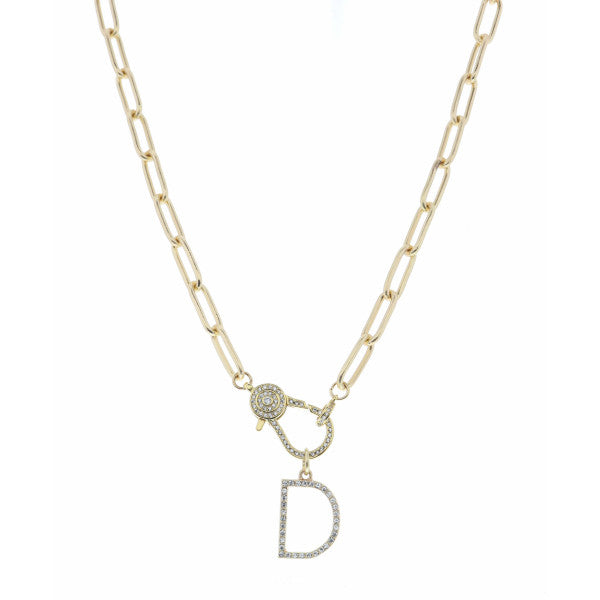 JANE MARIE INITIAL FRONT CLASP 16” WITH 2.5” EXTENDER