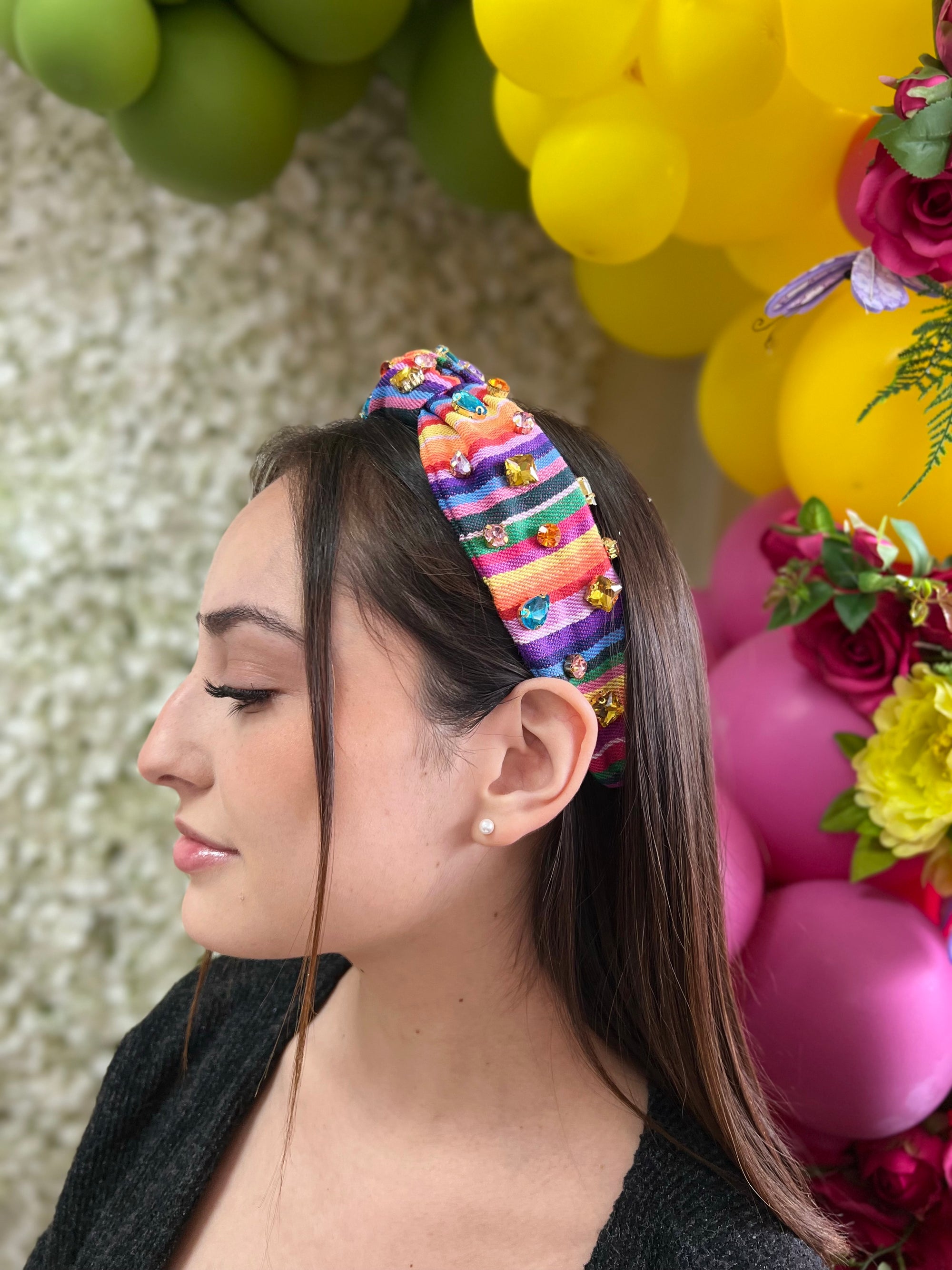 BRIANNA CANNON RAINBOW FIESTA CRYSTAL HEADBAND